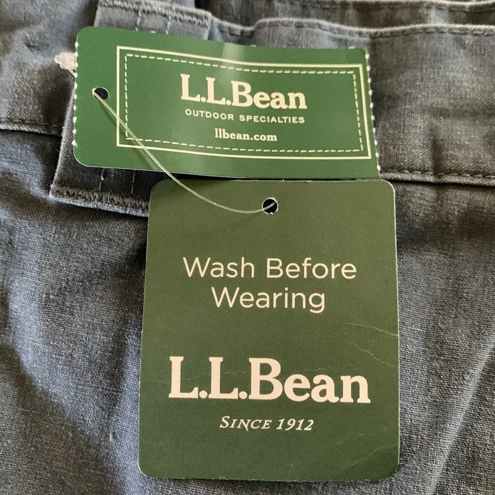 L.L. Bean Vintage New Old Stock Tropic Weight Cargo Comfort Waist Pant In Indigo